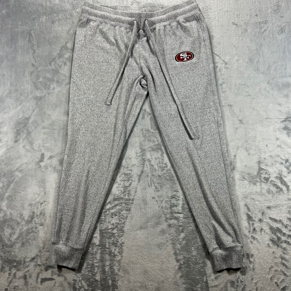 San Francisco 49ers Joggers Womens L Gray Drawstring NFL Team Apparel Sleepwear